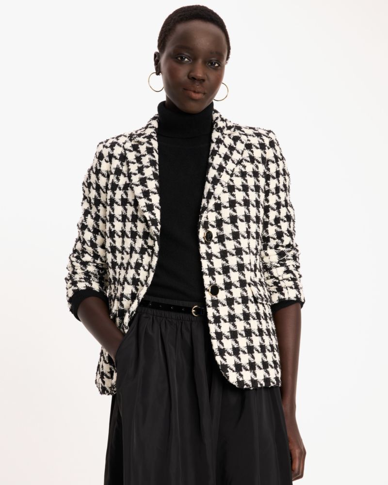 Kate Spade,Houndstooth Avery Blazer,Blazer,Work,Multi Color