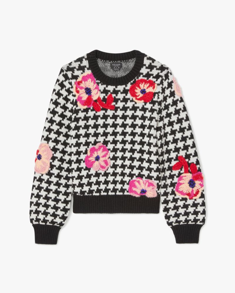 Black Cream Houndstooth Poppy Sweater