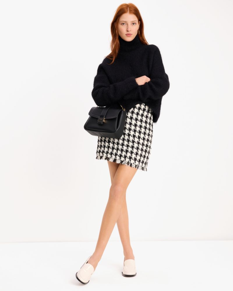 Kate Spade,Houndstooth A-line Skirt,