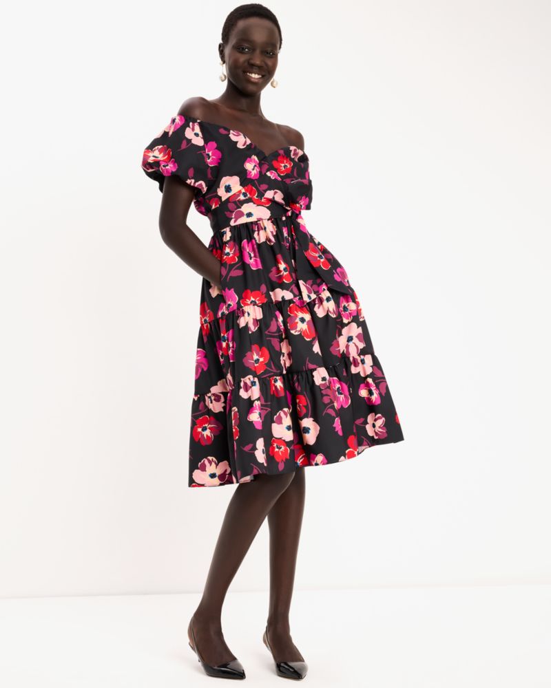 Kate Spade,Fall Poppies Midi Dress,