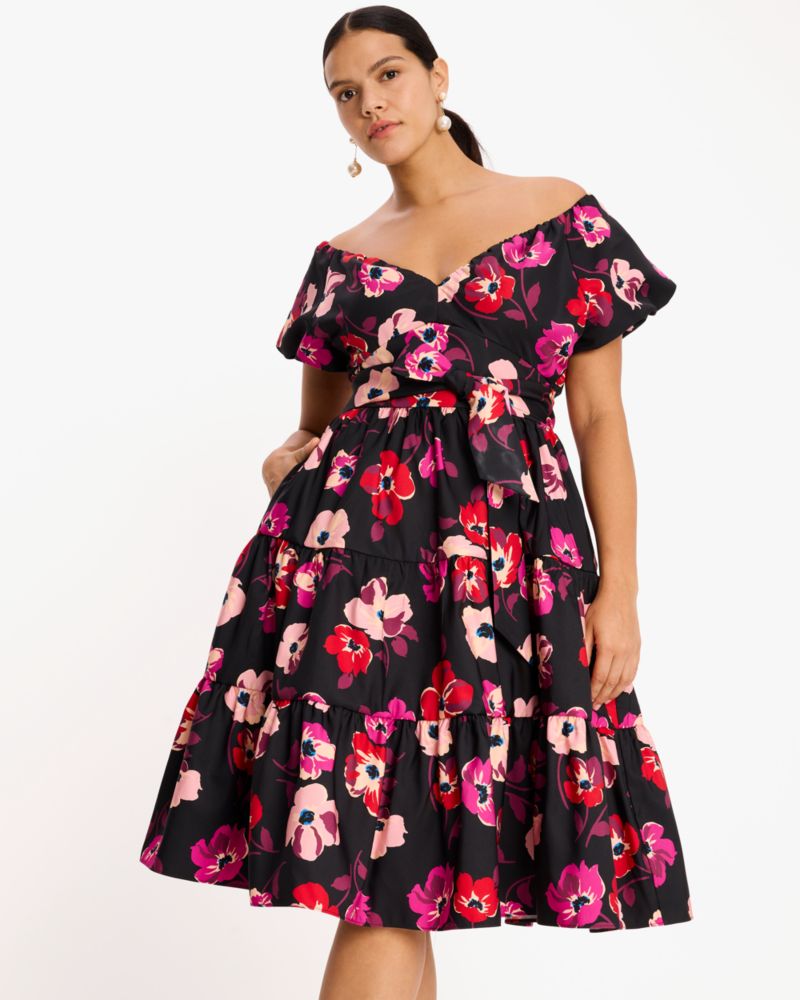 Kate Spade,Fall Poppies Midi Dress,