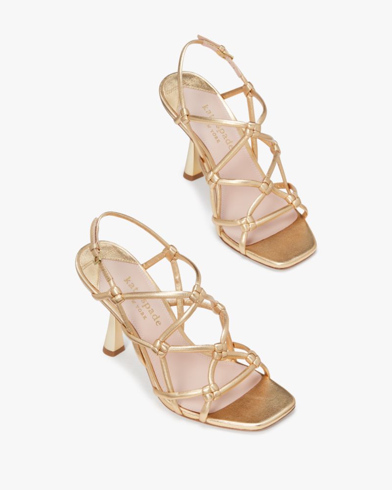 Kate Spade New York Coco Heel Women s Sandals Light Gold 9.5 M