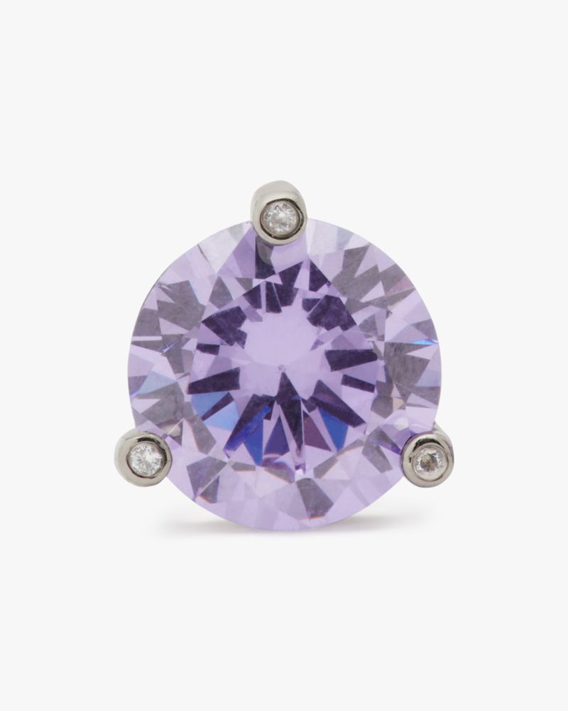 Kate Spade,Rise And Shine Studs,Studs,Cubic Zirconia,Amethyst,Metal Material,Gem Embellishment,Silver Metal,Titanium,Day P...,Lavender