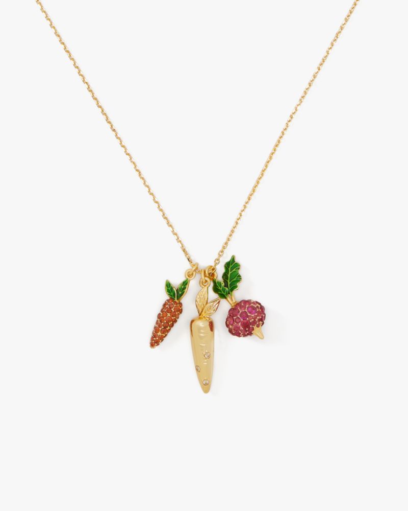 Kate Spade,Harvest Time Vegetable Pendant Necklace,