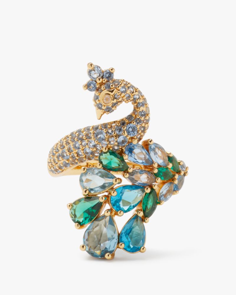 Kate Spade,Perfect Plume Cocktail Ring,Blue Multi
