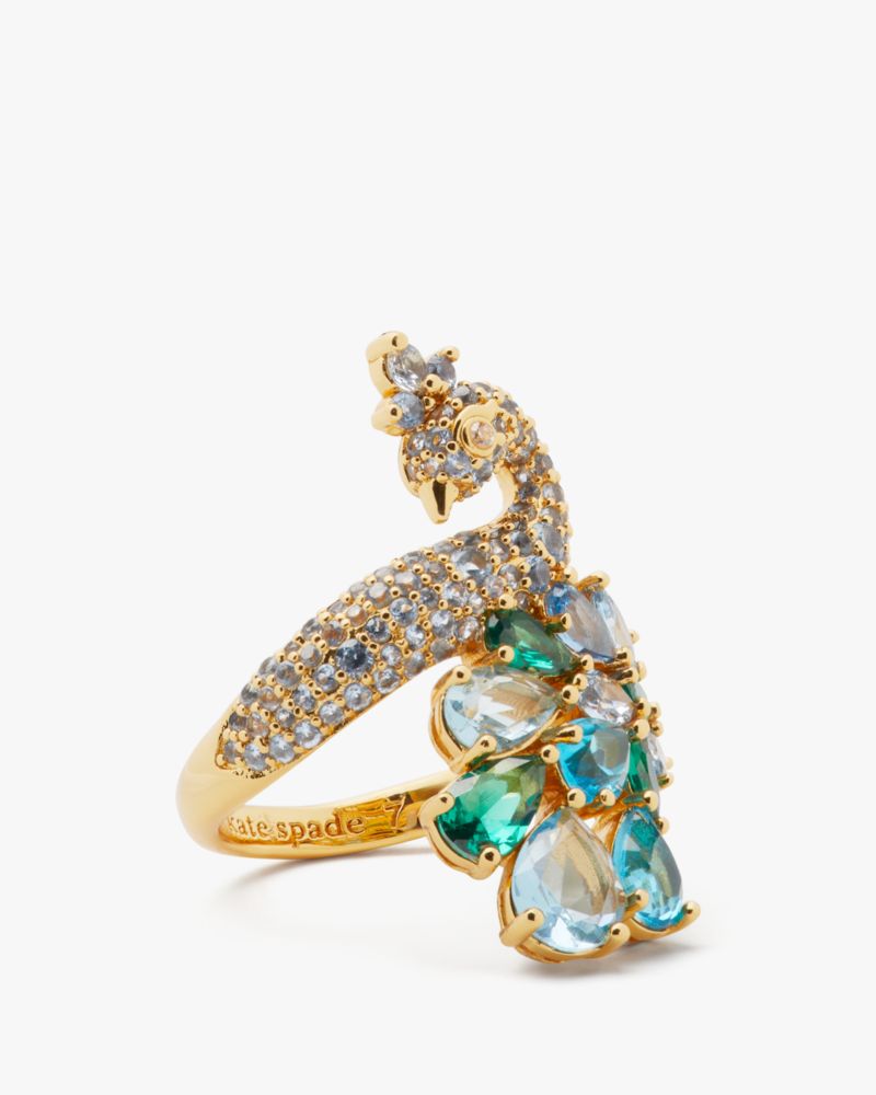 Kate Spade,Perfect Plume Cocktail Ring,Blue Multi