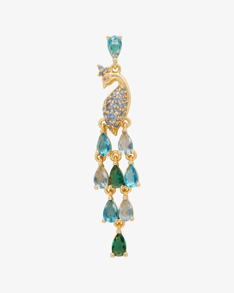 Kate Spade,Perfect Plume Peacock Statement Earrings,Blue Multi