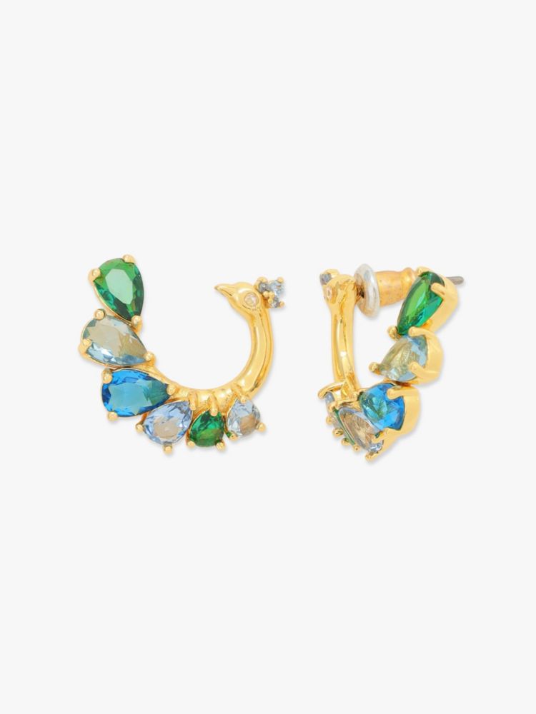 Kate Spade,Perfect Plume Hoops,Blue Multi