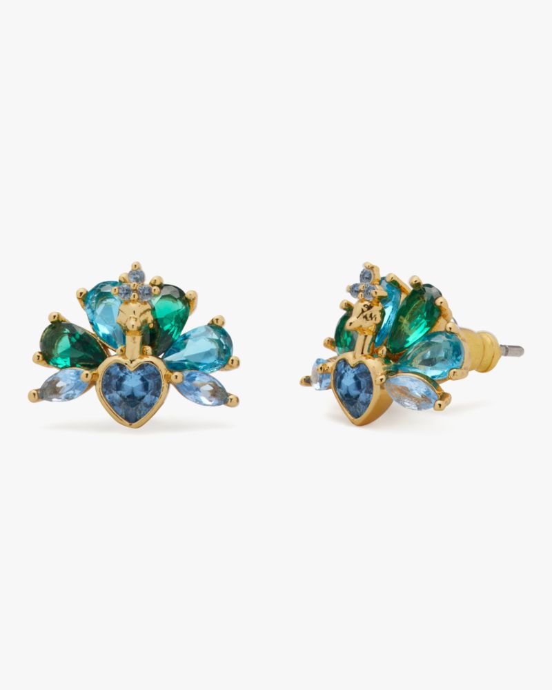 Kate Spade,Perfect Plume Peacock Studs,