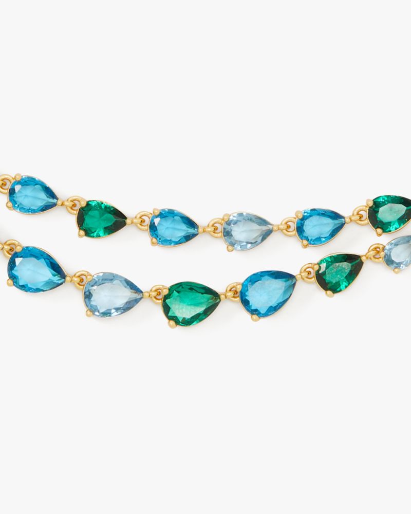 Kate Spade,Perfect Plume Peacock Necklace,Blue Multi