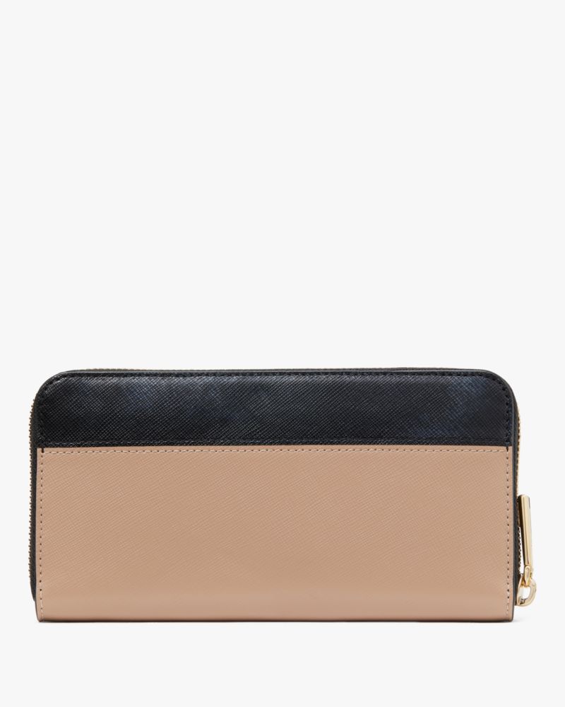 Kate Spade,Madison Colorblock Large Continental Wallet,Toasted Hazelnut Multi