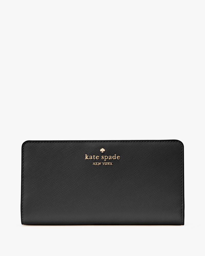 Kate Spade,Madison Large Slim Bifold Wallet,Black