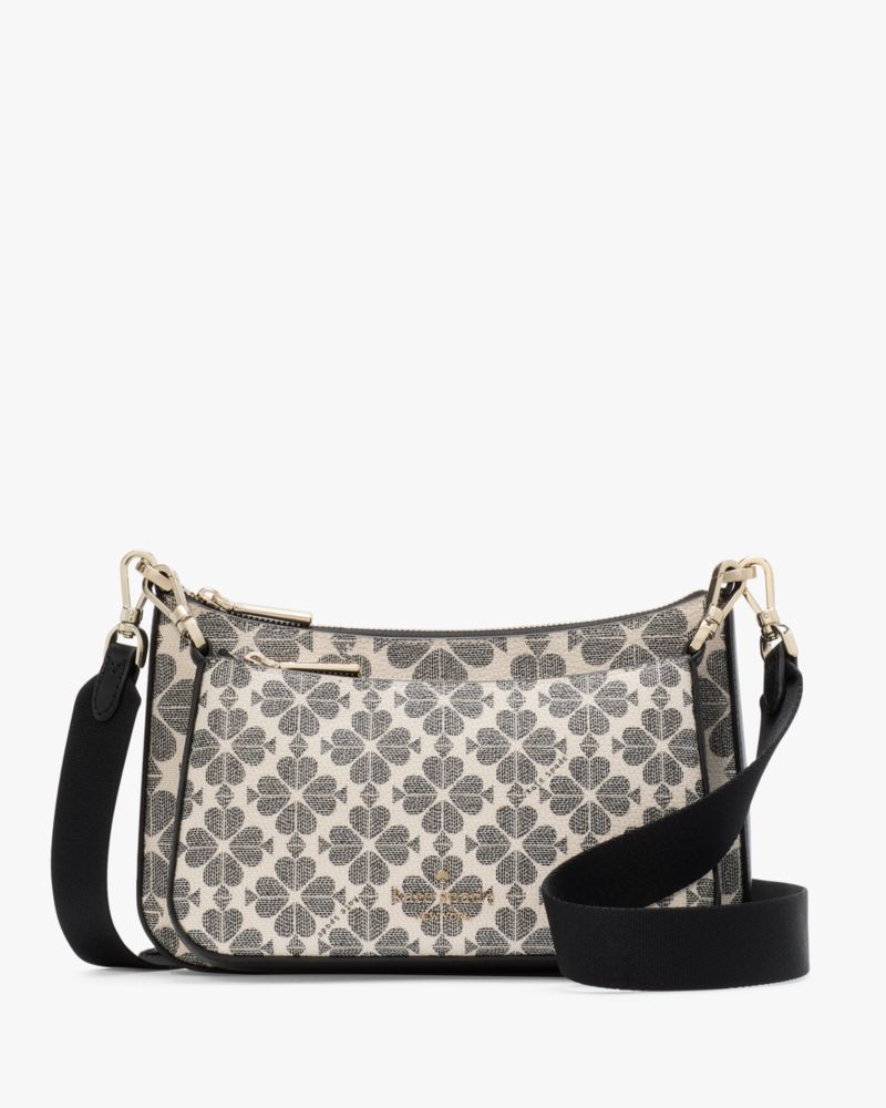 Kate Spade,Signature Spade Flower Duet Small Crossbody,Crossbody,Metal Material,PVC,No Embellishment,Casual,