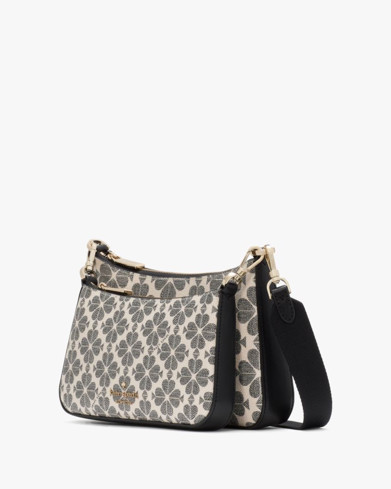 Kate Spade,Signature Spade Flower Duet Small Crossbody,Crossbody,Metal Material,PVC,No Embellishment,Casual,