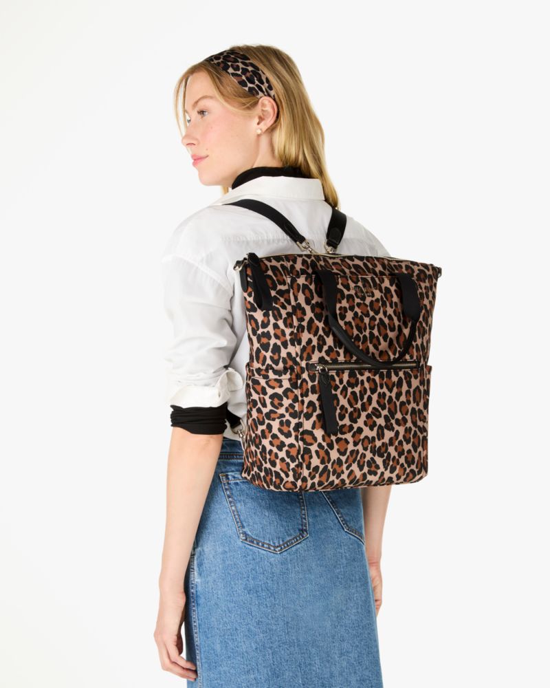 Kate Spade,Chelsea Spotted Leopard Large Convertible Backpack,