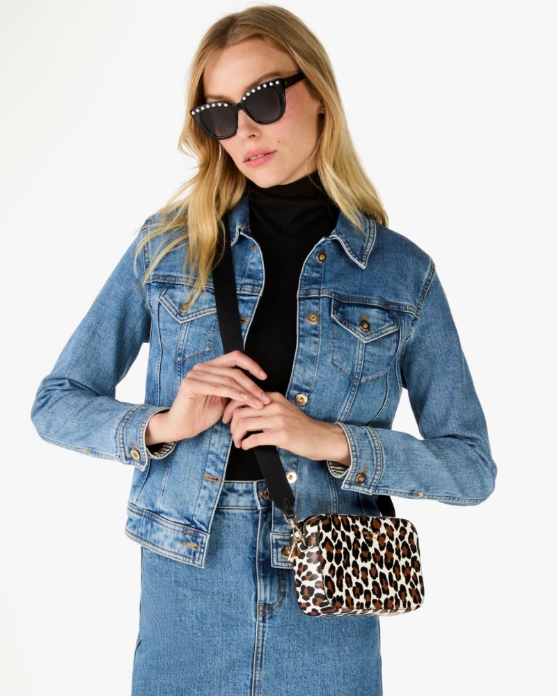 Kate Spade,Madison Spotted Leopard Mini Camera Bag,