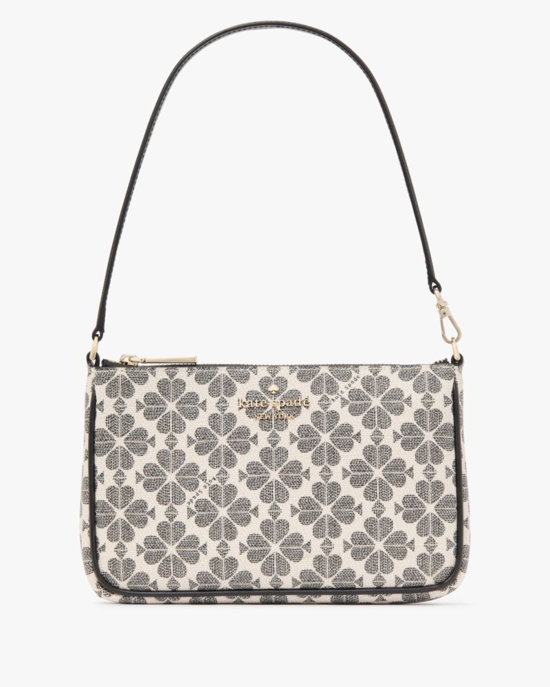 Kate Spade,Signature Spade Flower Convertible Wristlet,Crossbody,Metal Material,Piping,Casual,