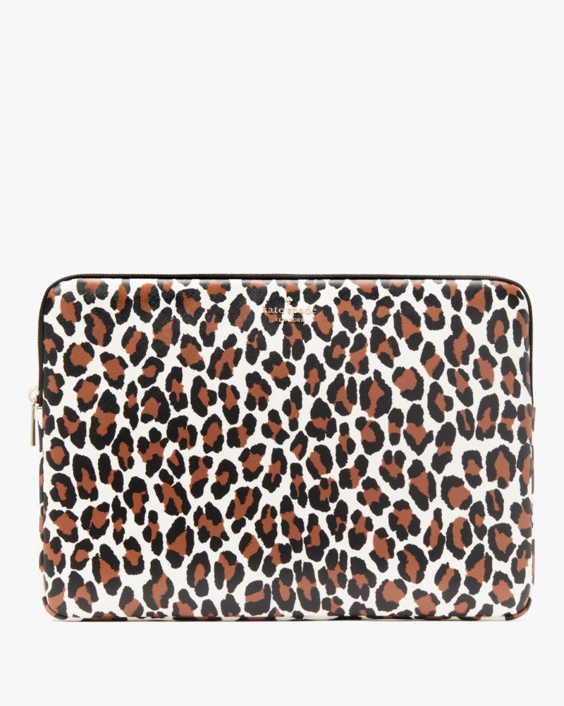 Cream Multi Madison Spotted Leopard Universal Laptop Sleeve