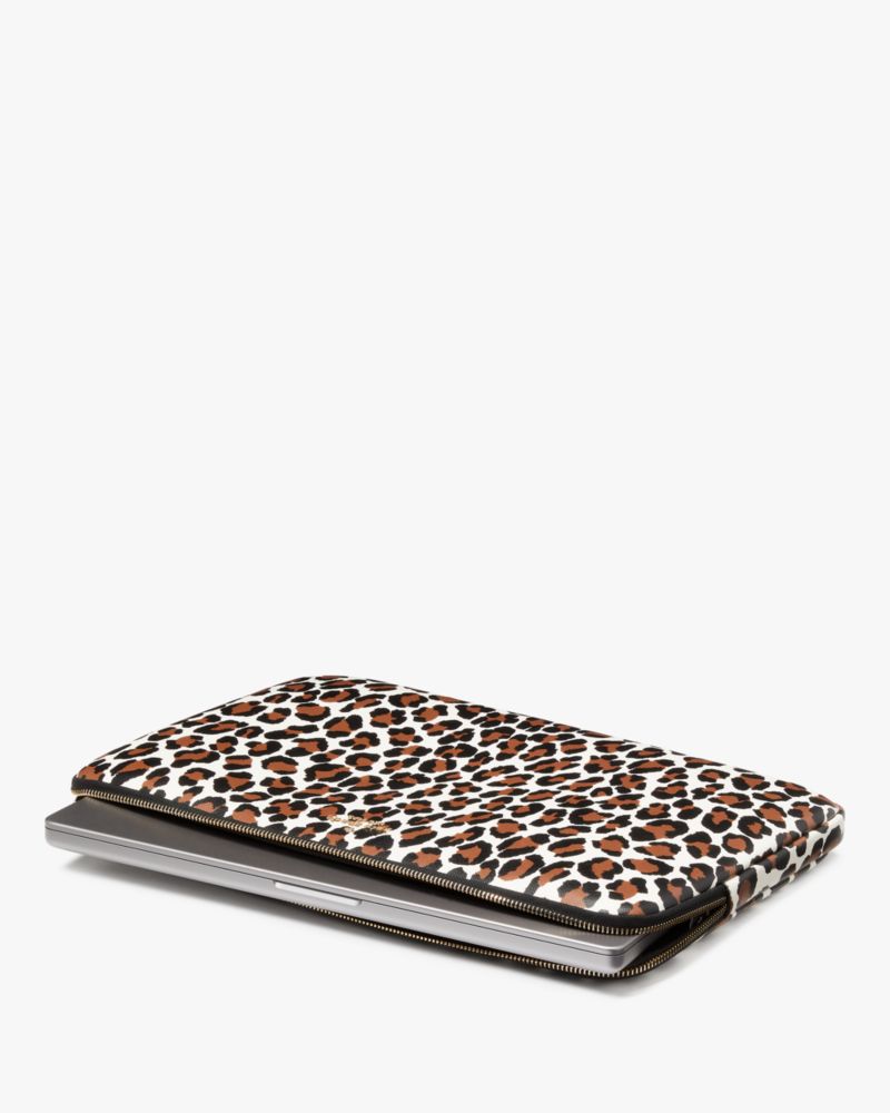 Kate Spade,Madison Spotted Leopard Universal Laptop Sleeve,