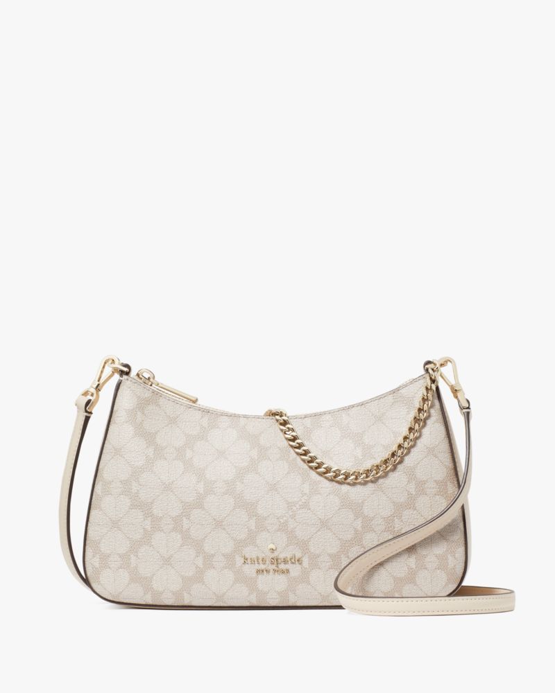 Kate Spade,Signature Spade Flower Crossbody,Dark Beige Multi