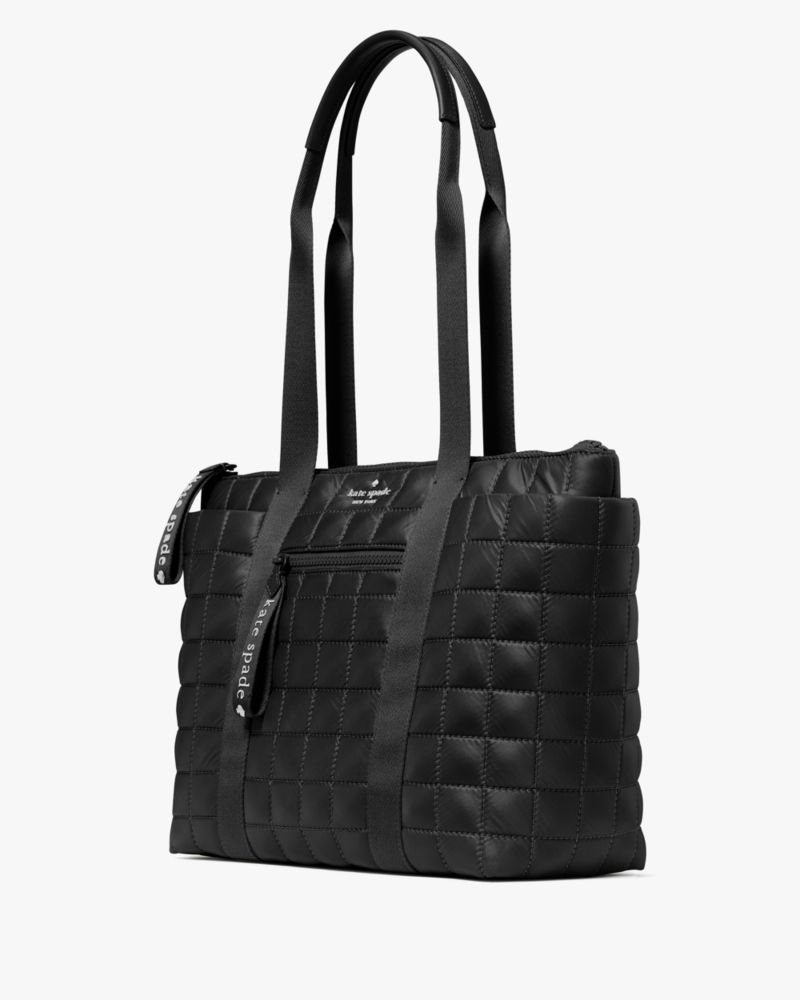 Kate Spade,Camden Quilted Medium Tote,Black