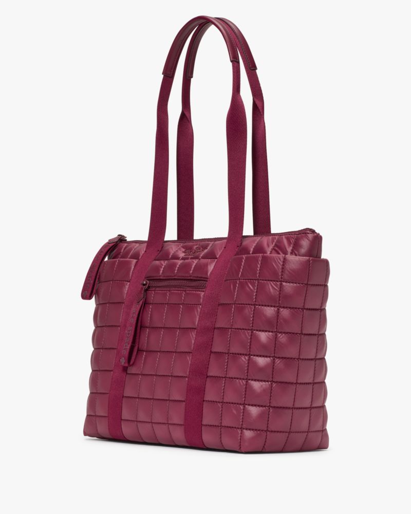 Kate Spade,Camden Quilted Medium Tote,Maroon