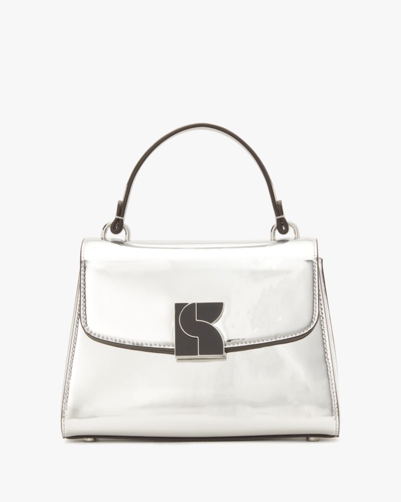 Kate Spade,Dakota Metallic Small Top-handle Bag,White