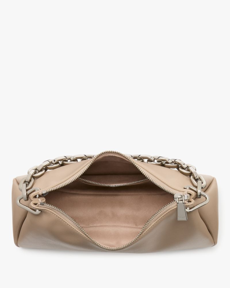 Kate Spade,Grace Chain Shoulder Bag,Leather,Shoulder Bag,Logo,Day Party,Beige