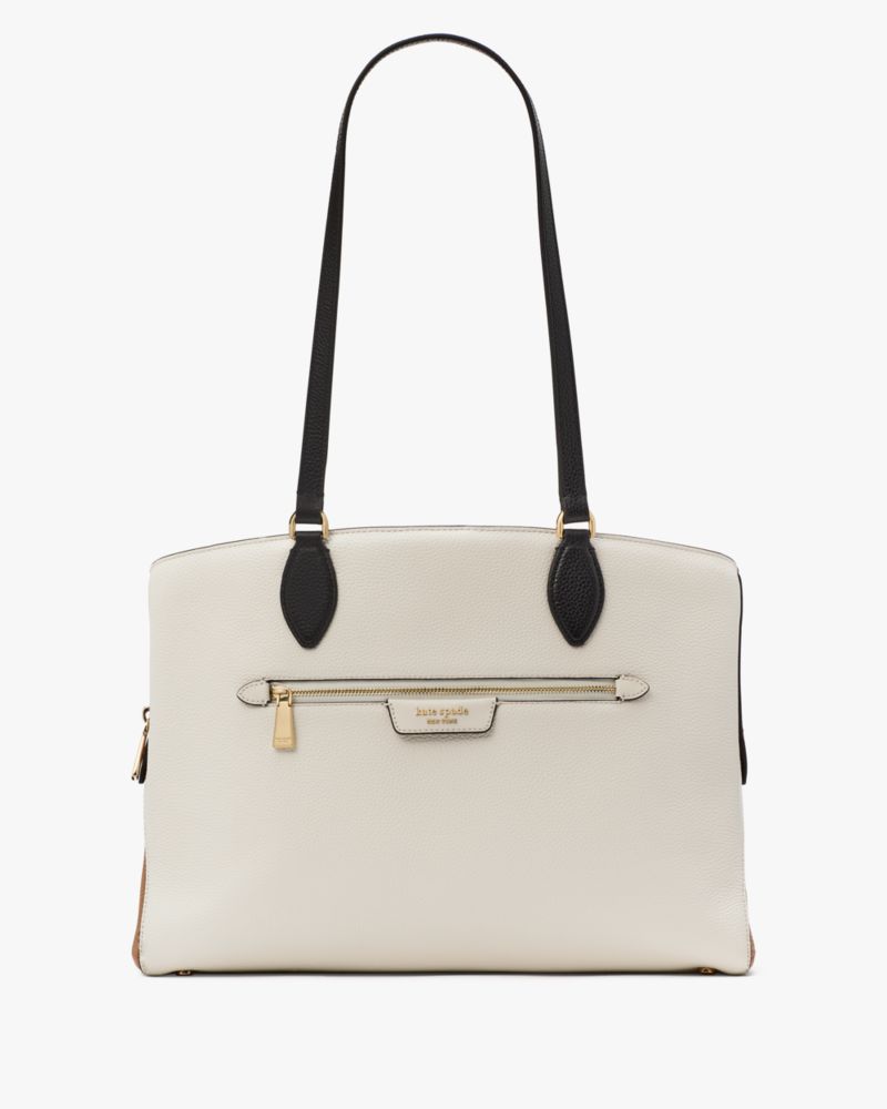 Kate Spade,Hudson Colorblocked Work Tote,Cream