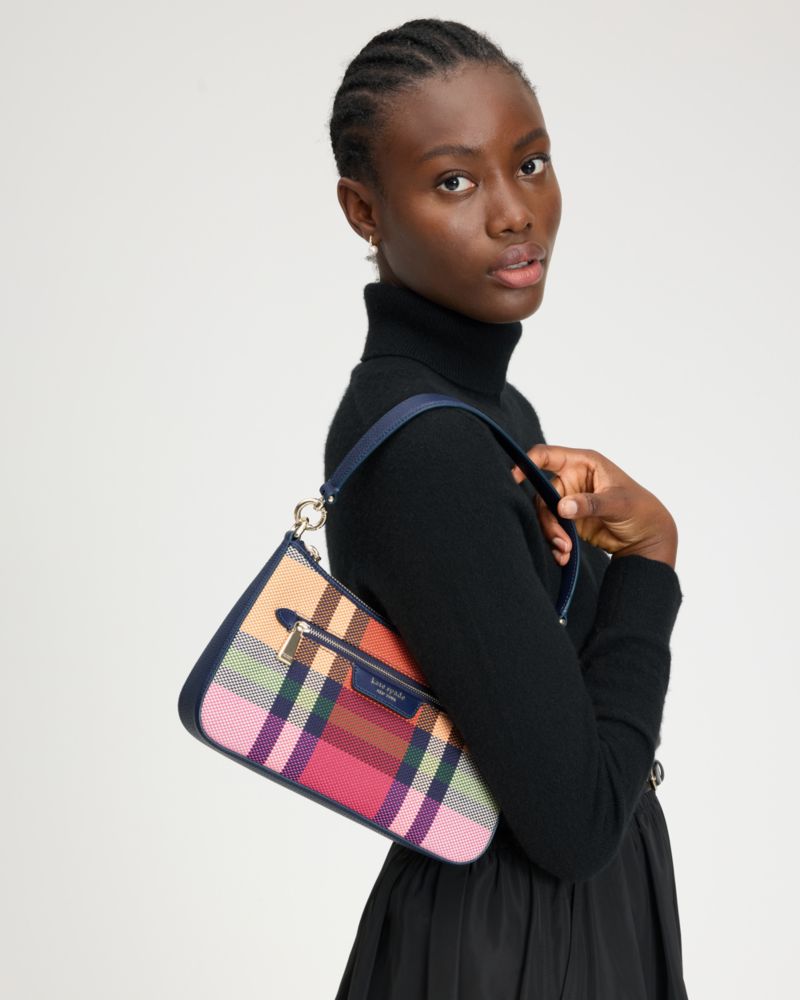 Kate Spade,Hudson Grand Plaid Convertible Crossbody,Multi Color
