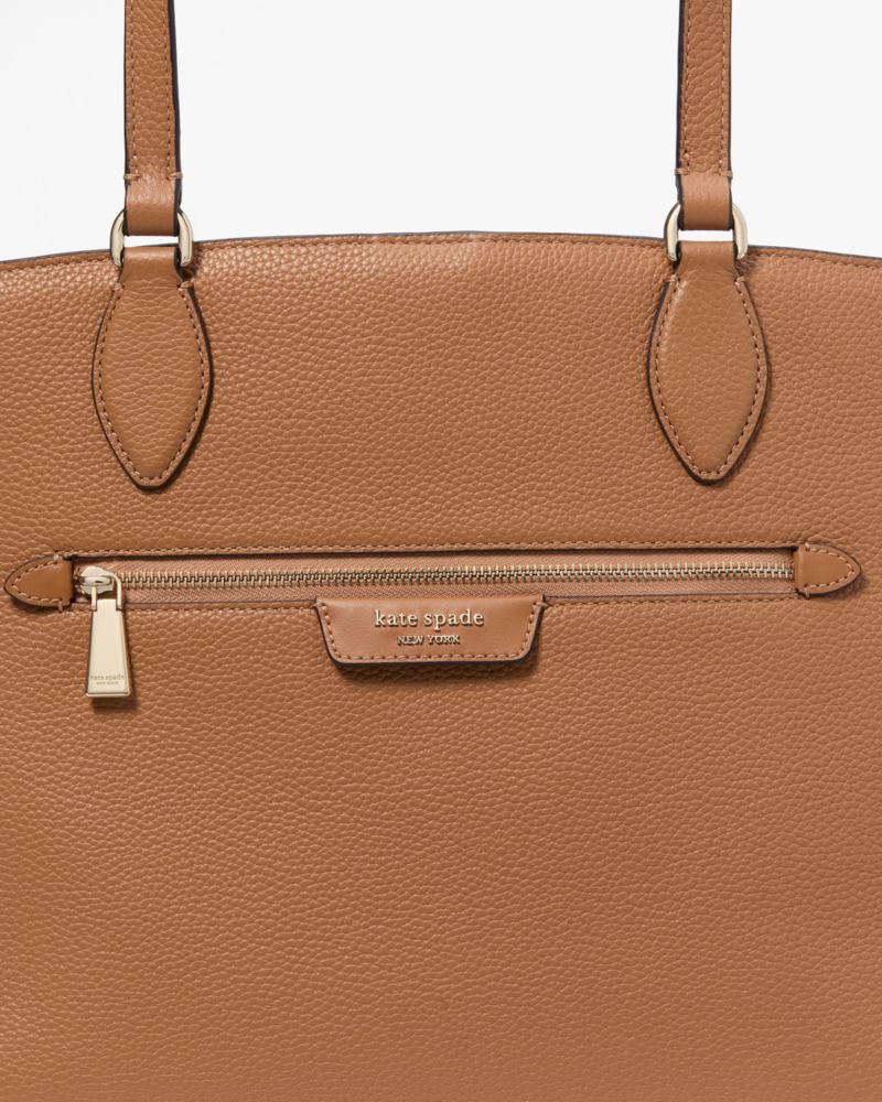 Kate Spade,Hudson Work Tote,Tote,Metal Material,Logo,Casual,Work,Brown