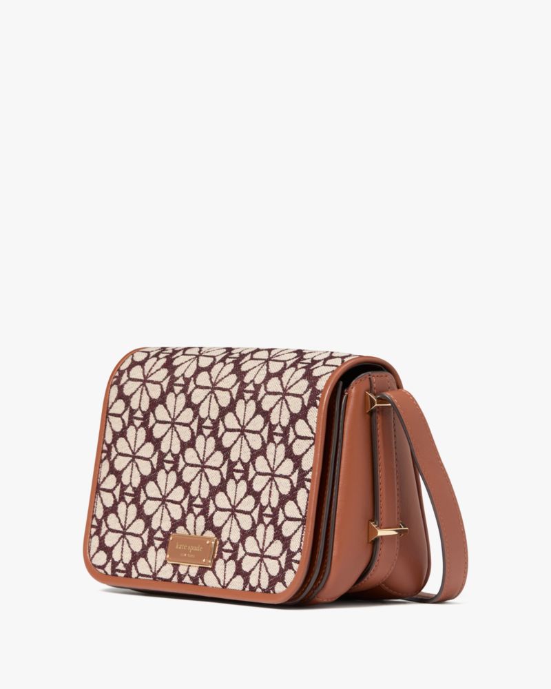 Kate Spade,Spade Flower Jacquard Small Flap Crossbody,Crossbody,Piping,Compact,Day Party,Multi Color