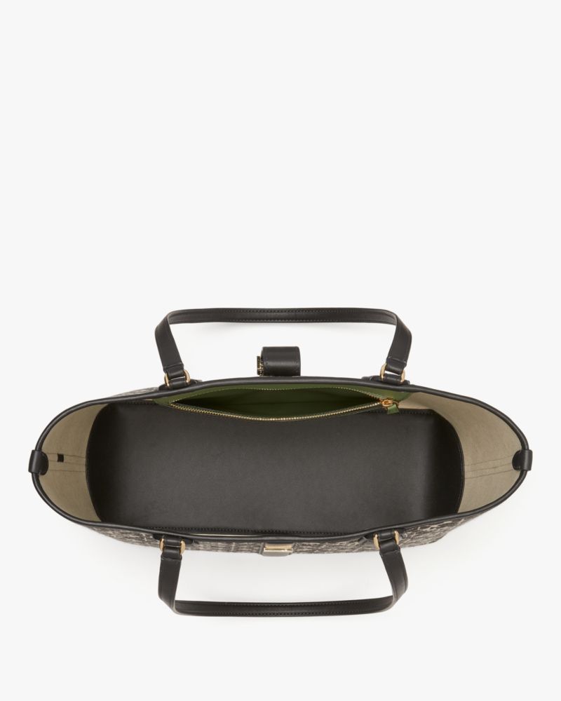 Kate Spade,スペード フラワー ジャカード ミディアム オープン トート,トートバッグ,サンドマルチ