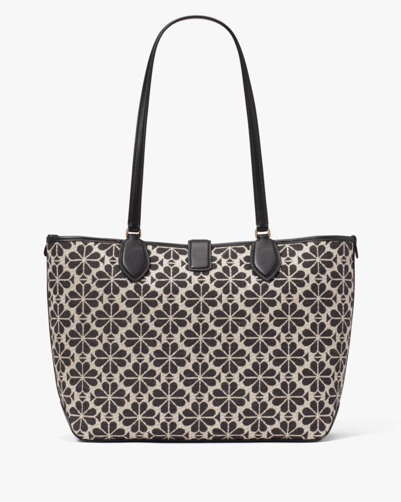 Kate Spade,スペード フラワー ジャカード ミディアム オープン トート,トートバッグ,サンドマルチ