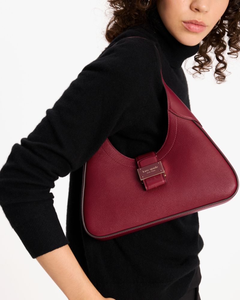 Kate Spade,Nouveau Small Shoulder Bag,Maroon