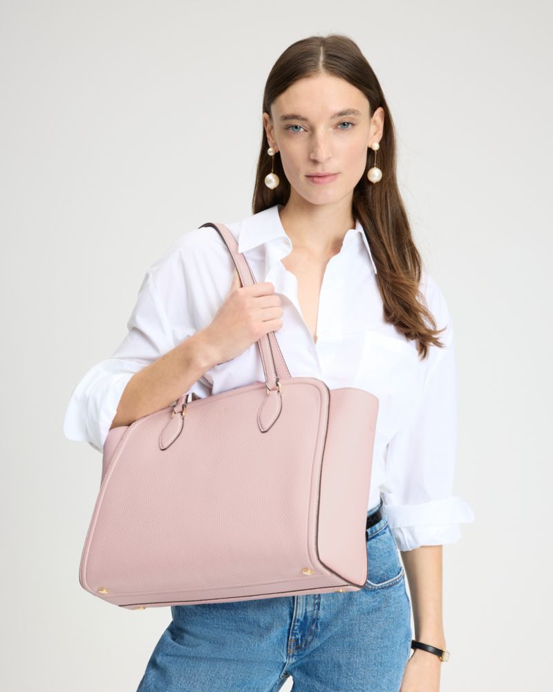 Kate Spade,Taylor Tote,Leather,Tote,Word Embellishment,Logo,Casual,Pink