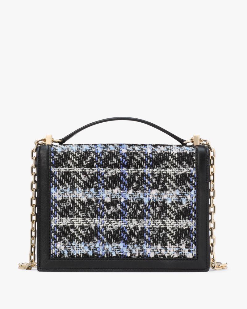 Kate Spade,デコ プラッド ツイード チェーン ショルダー バッグ,ショルダーバッグ,ブラックマルチ