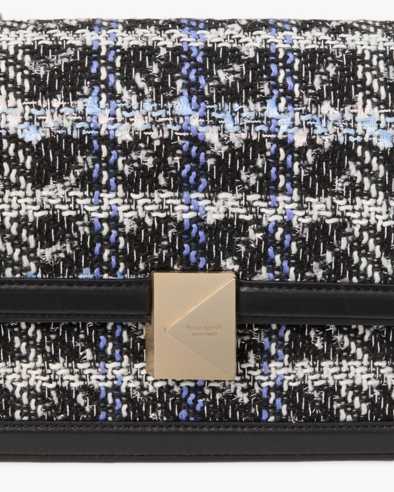 Kate Spade,デコ プラッド ツイード チェーン ショルダー バッグ,ショルダーバッグ,ブラックマルチ