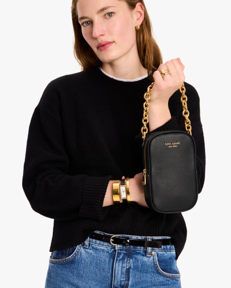 Kate Spade,Jolie Chain Phone Crossbody,Mobile Bag,Logo,Day Party,Black