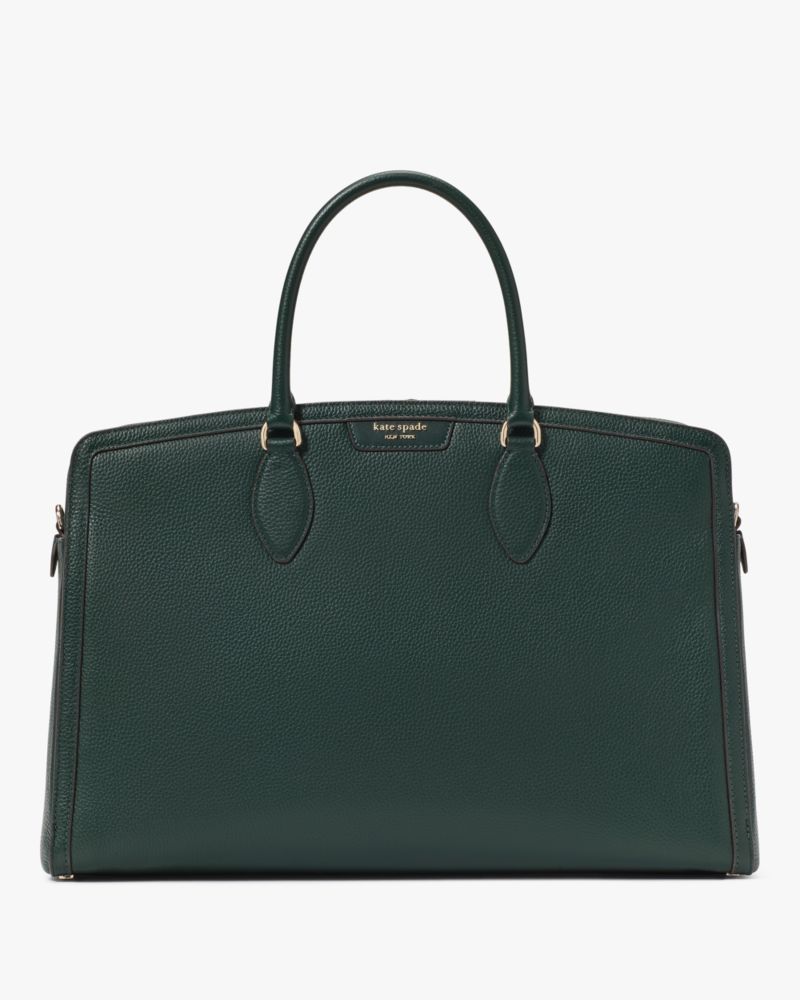 Kate Spade,Hudson Commuter Laptop Bag,Briefcase,Metal Material,Logo,Work,Emerald