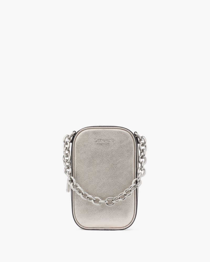 Kate Spade,Jolie Metallic Chain Phone Crossbody,