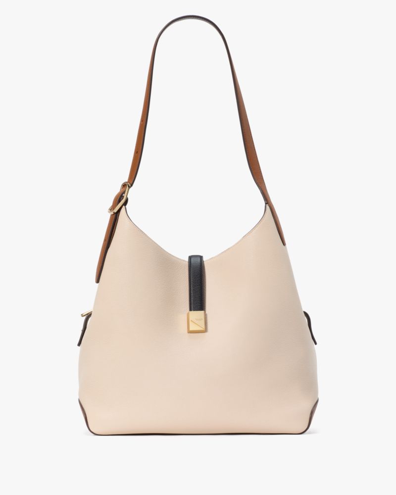 Kate Spade,Deco Colorblocked Large Shoulder Bag,Shoulder Bag,Day Party,Casual,Cream