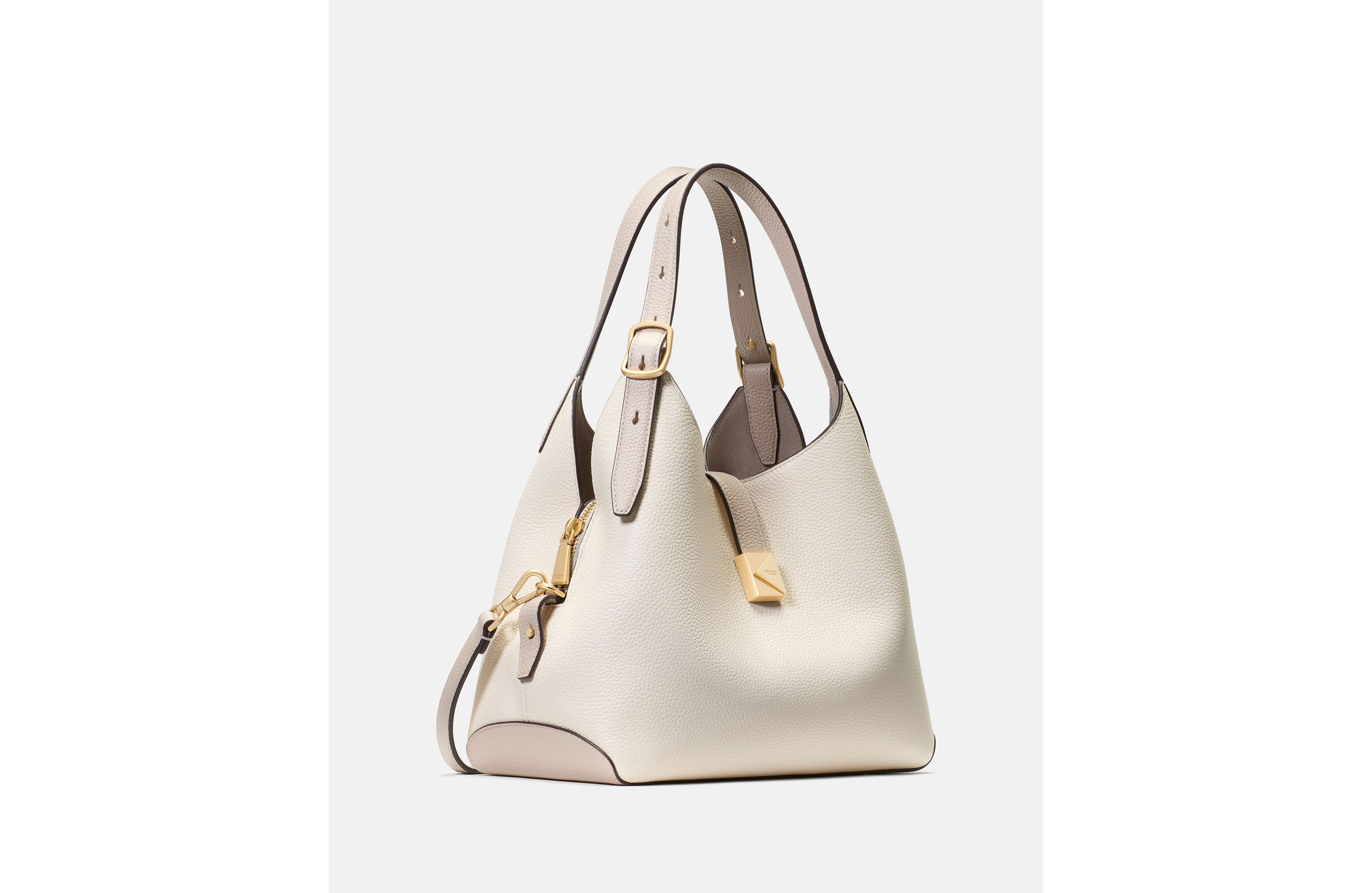 Deco Leather Crossbody Tote Bag