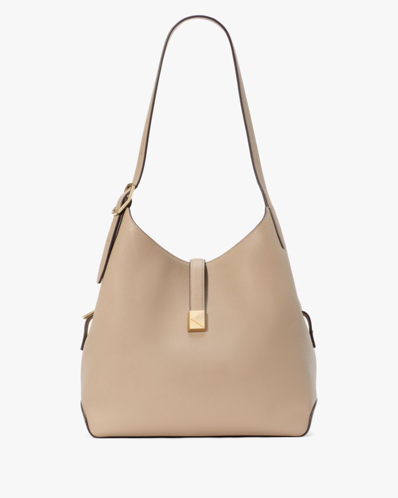 Timeless Taupe Deco Large Shoulder Bag