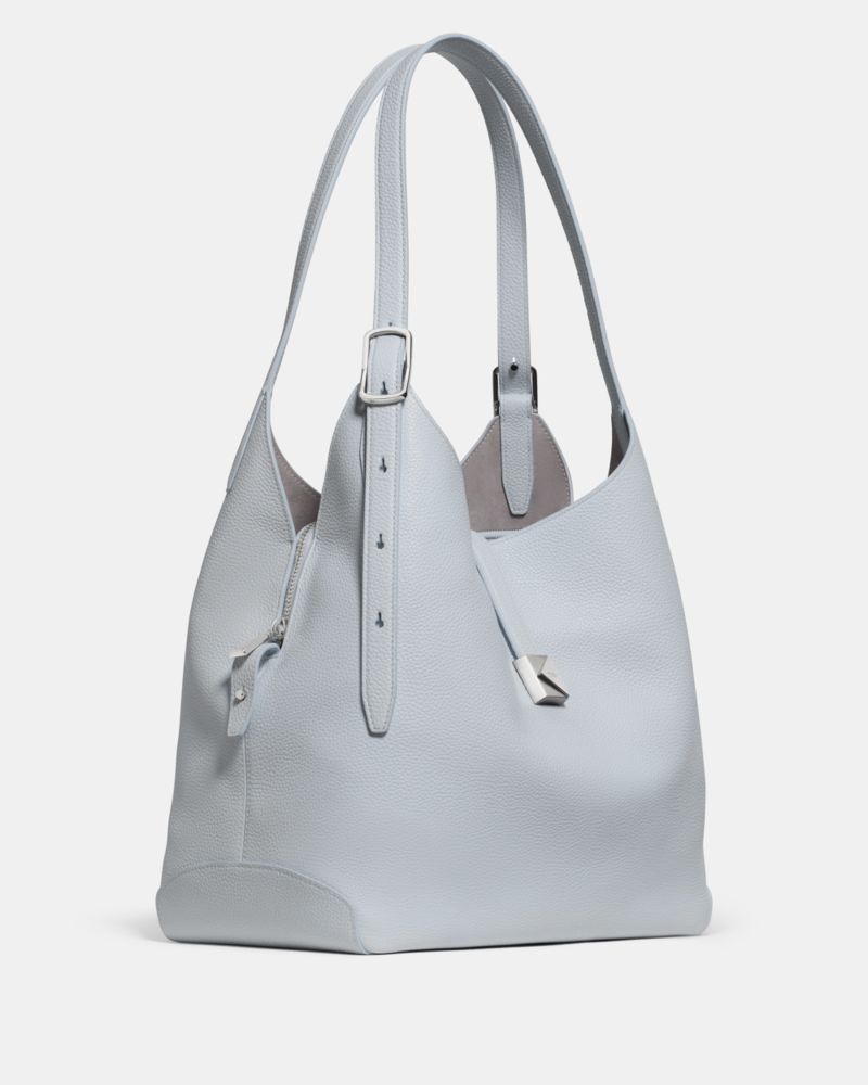 Kate Spade,Deco Large Shoulder Bag,Leather,Shoulder Bag,Logo,Metal,Casual,