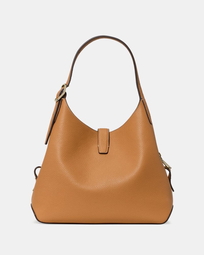 Kate Spade,Deco Crossbody Tote Bag,Leather,Shoulder Bag,Logo,Water Repellent,Gold Metal,Casual, Date Night, Weekend Getawa...,Brown