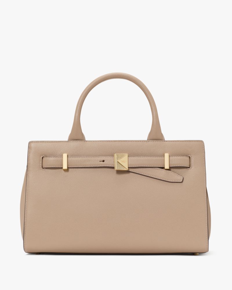 Kate Spade,Deco Medium Satchel,Satchel,Work,Casual,Beige