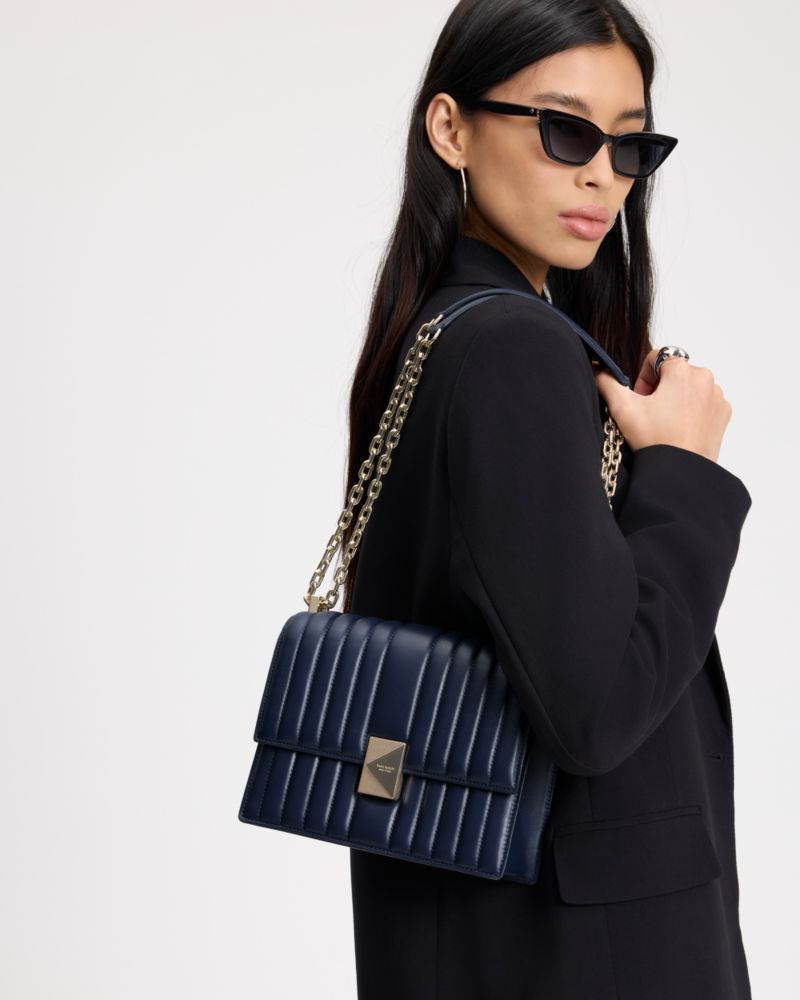 Kate Spade,デコ キルテッド チェーン ショルダー バッグ,ショルダーバッグ,パリジャンネイビー