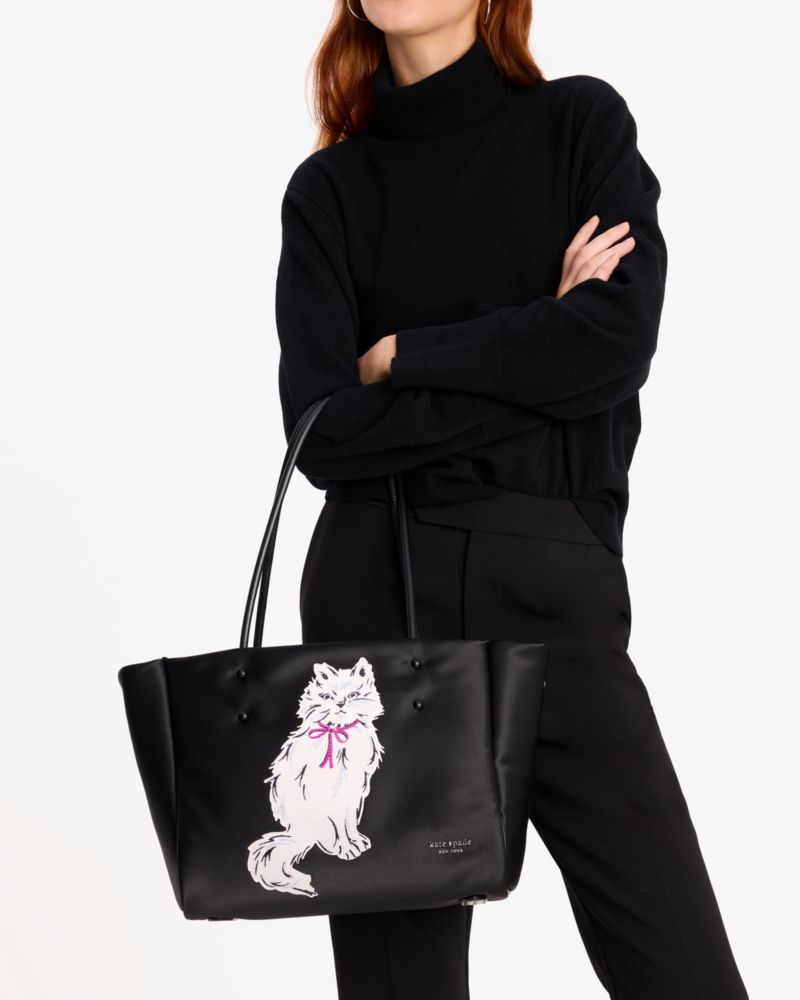 Kate Spade,ウィスカーズ クリスタル エンベリッシュド ミディアム エブリシング トート,トートバッグ,