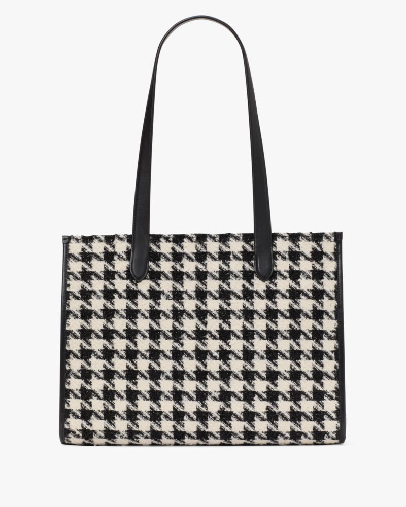 【Kate Spade】Manhattan Large Market Tote ◆国内発送◆ Manhattan Houndstooth Tweed Large Market Tote | Kate Spade